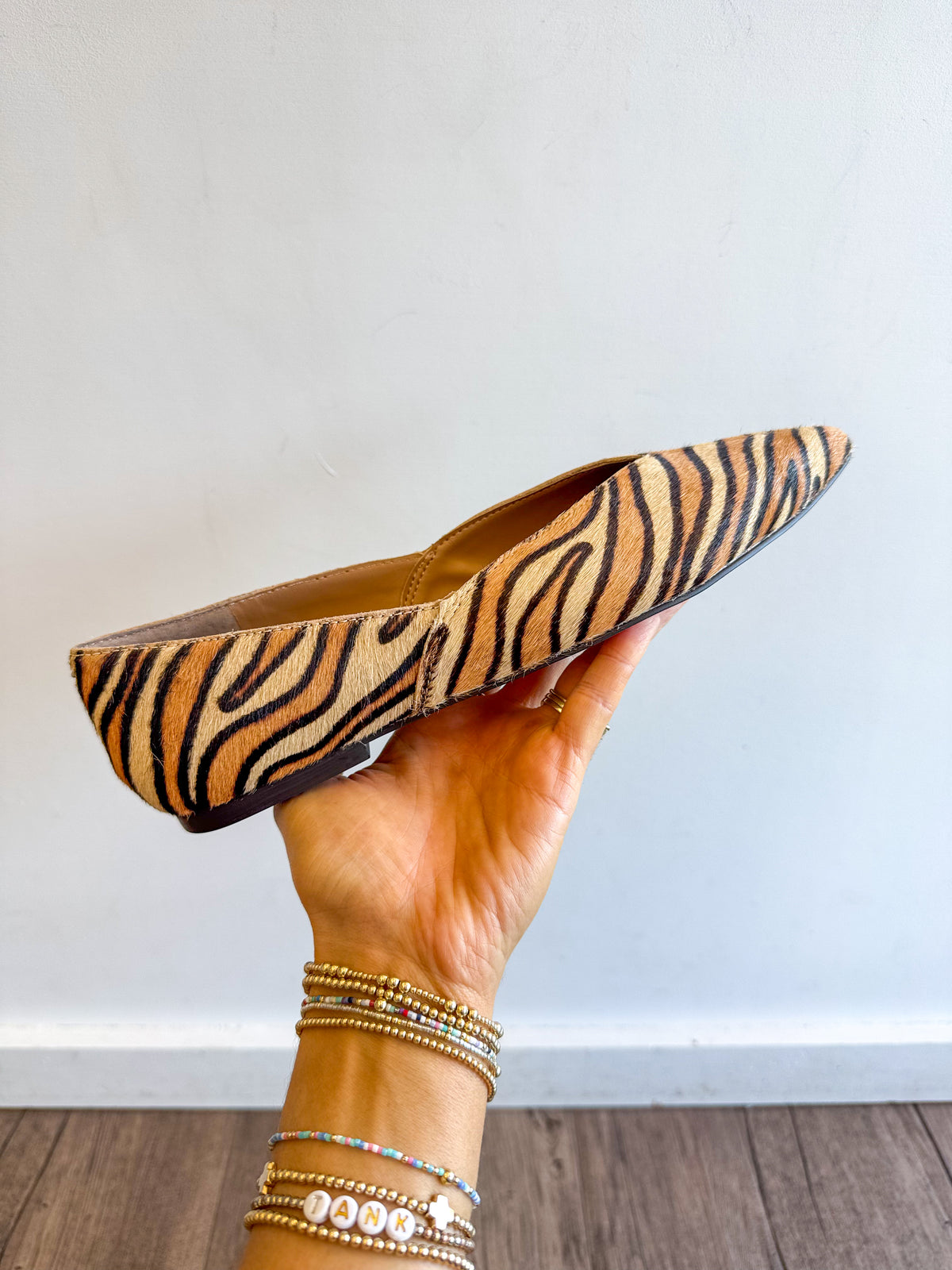 Gema Tiger Calf Hair Flat