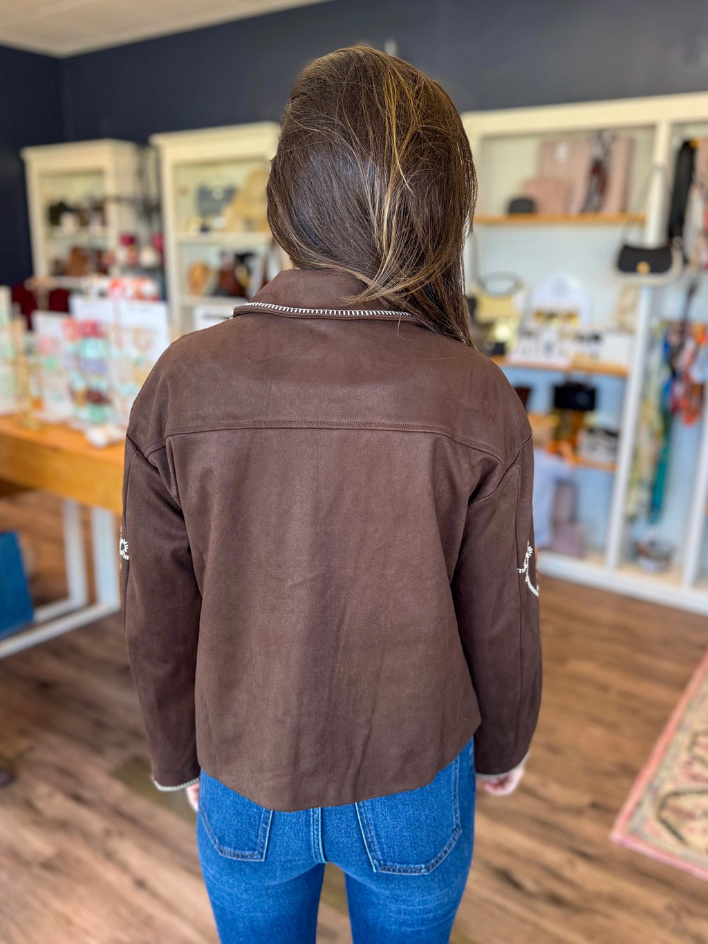 Coco Suede Embroidered Jacket