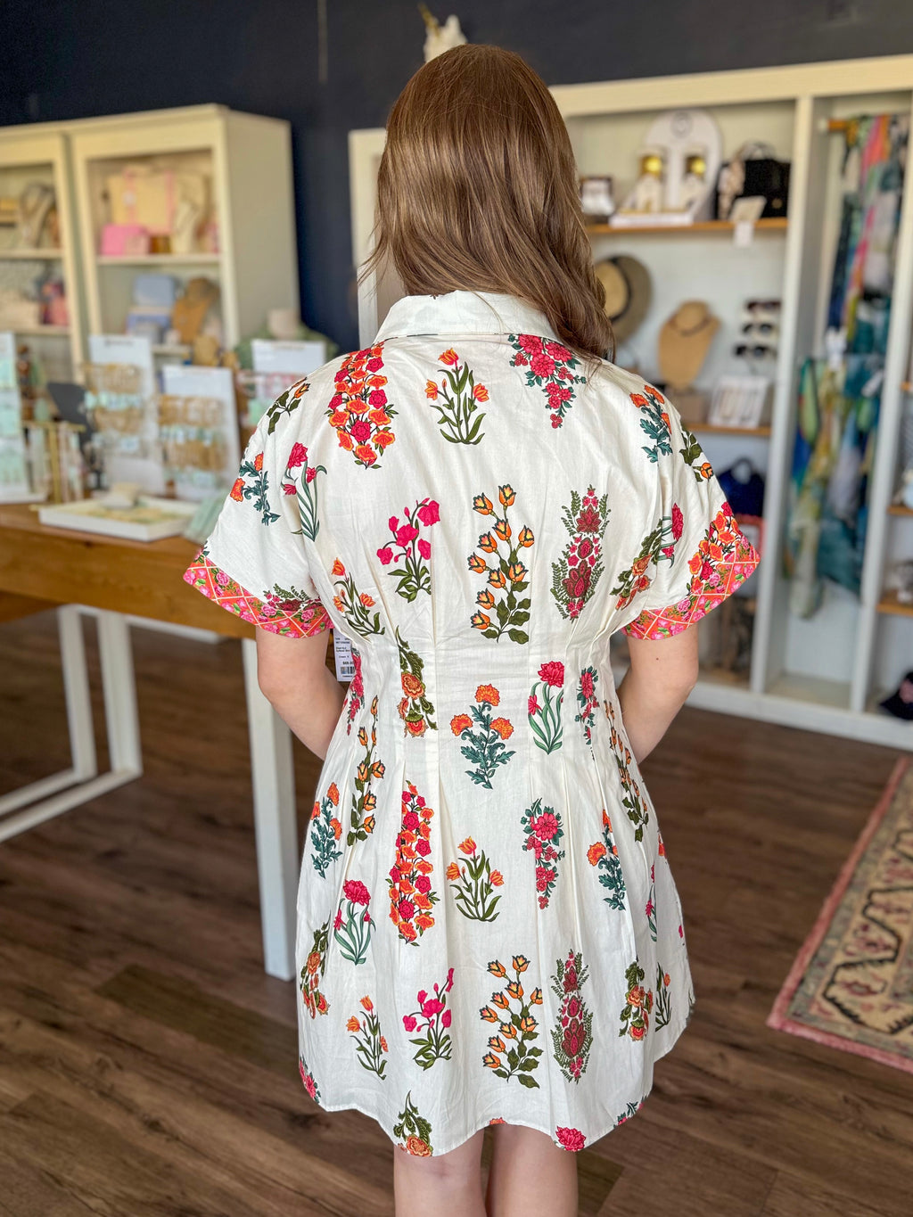 Pink Floral Mini Dress