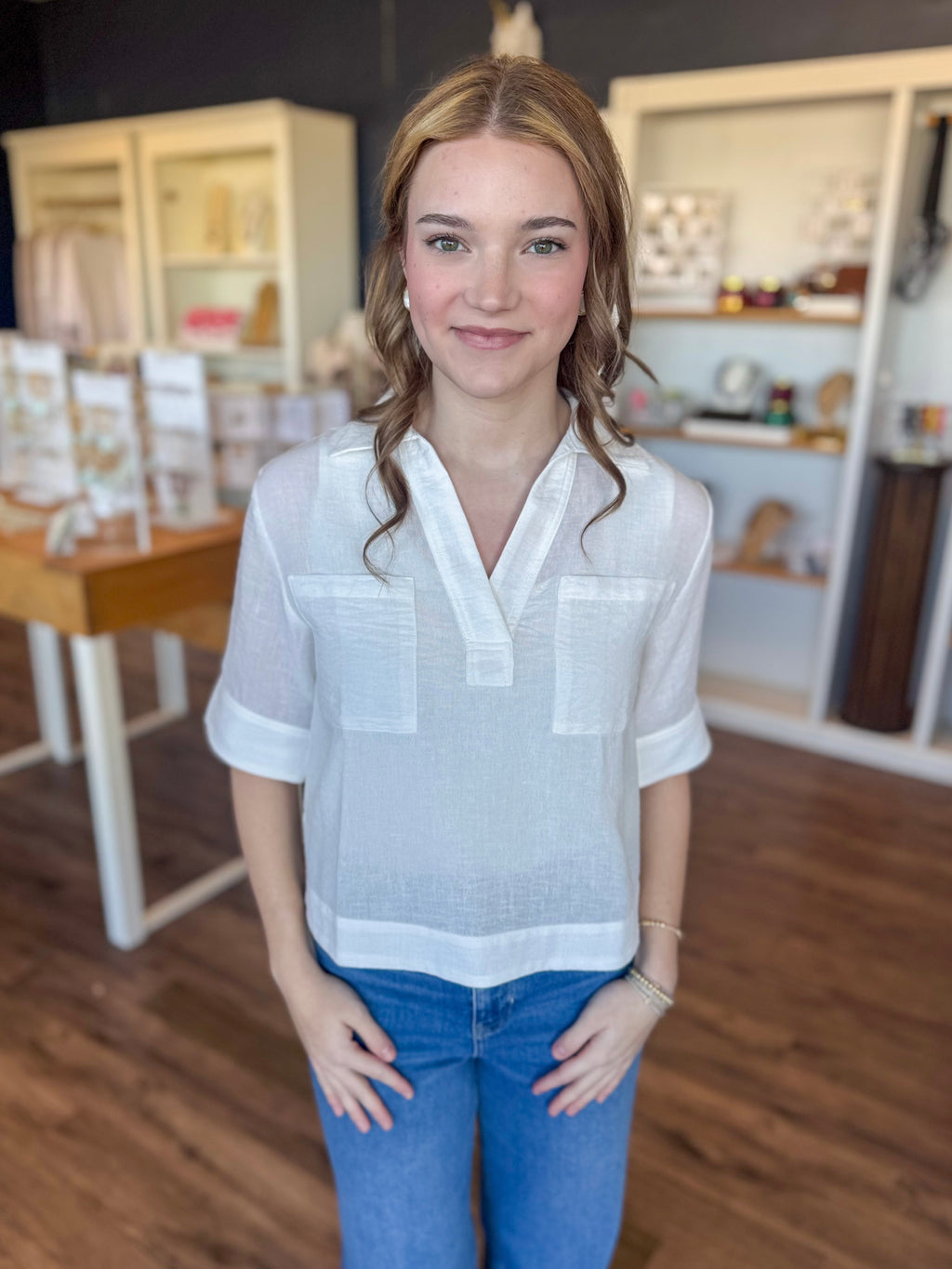 White Linen Overshirt