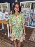 Olive Canopy Ruffles Dress