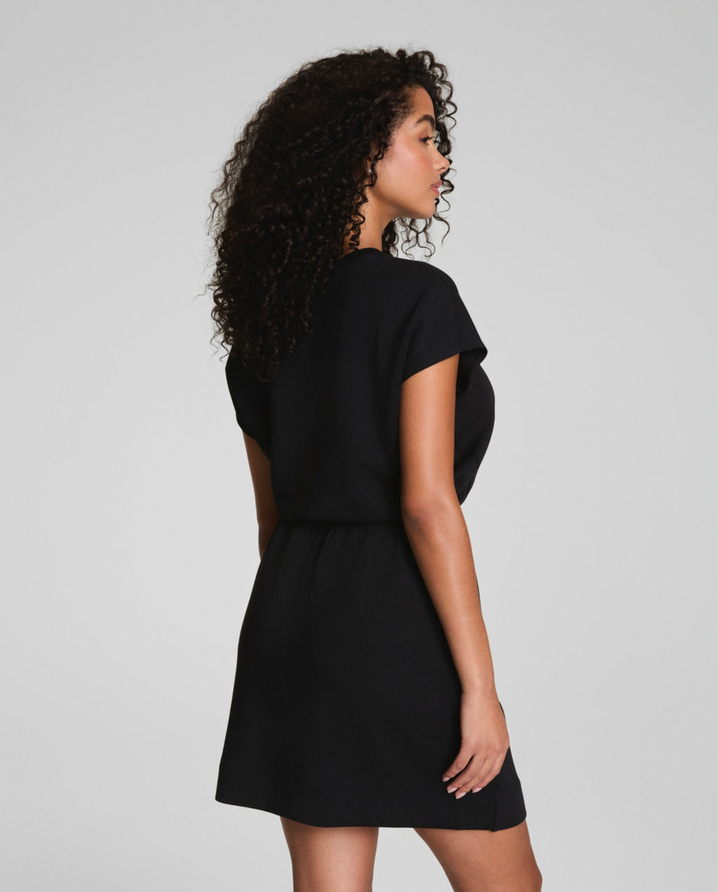 Air Essentials Crew Sweatshirt Dress in Very Black