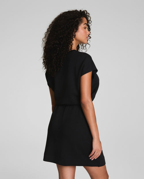 Air Essentials Crew Sweatshirt Dress in Very Black
