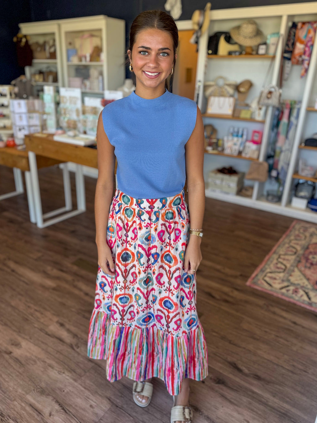 Gypsy Ikat Maxi Skirt