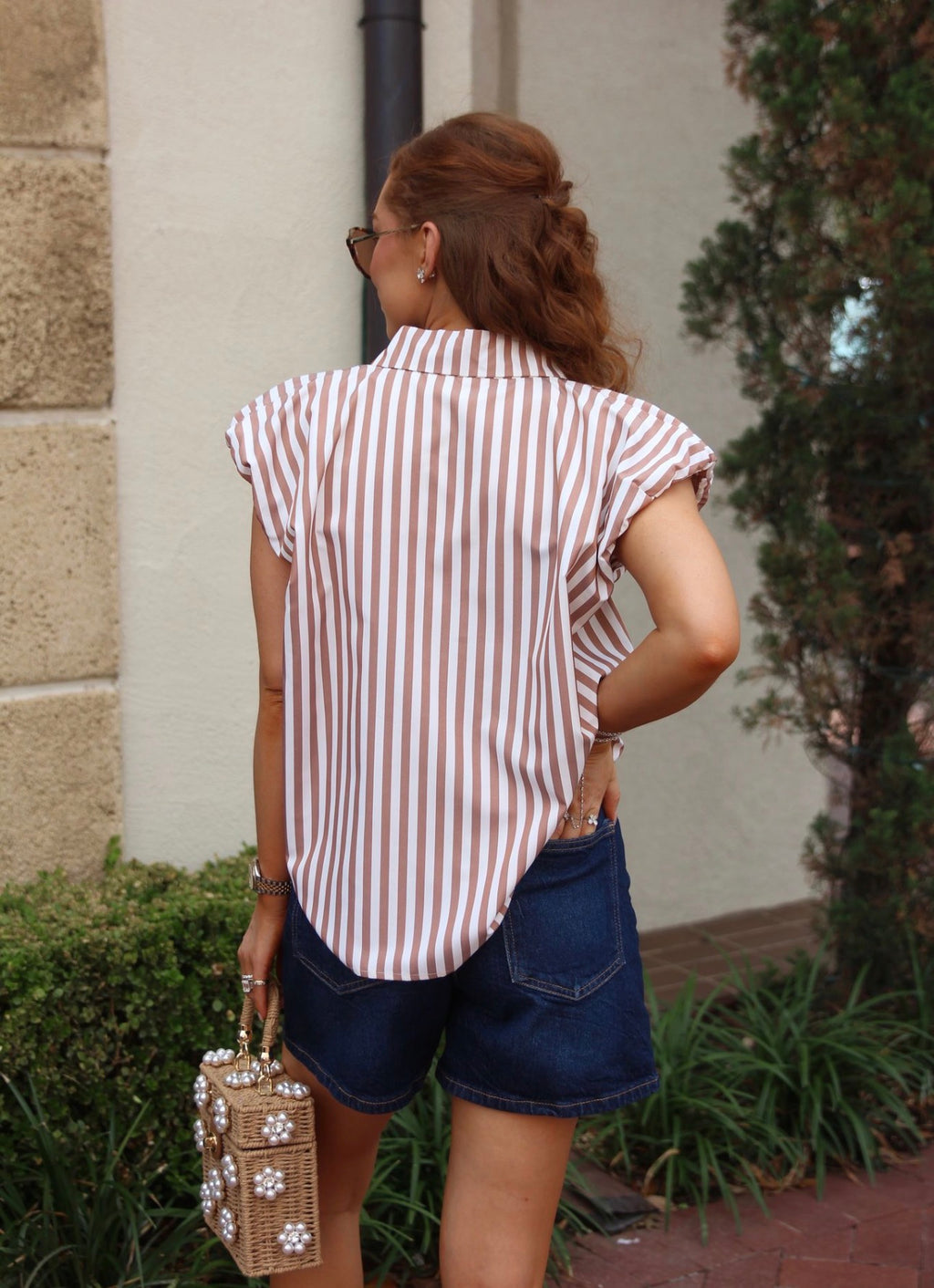 Brown Stripe Top