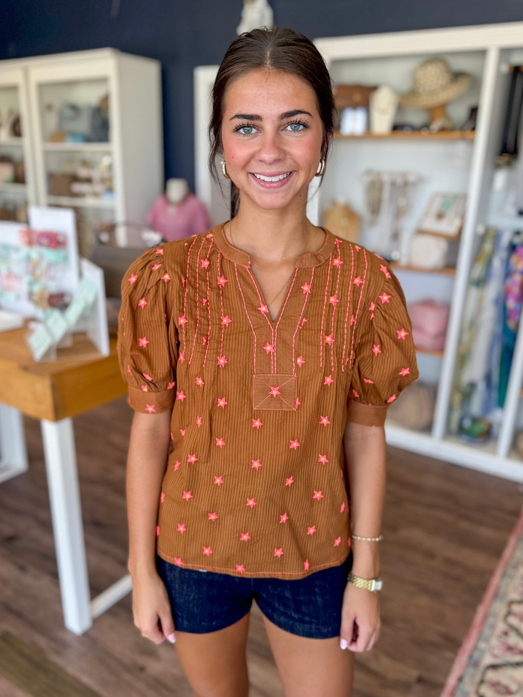 Pink Neon Star Top