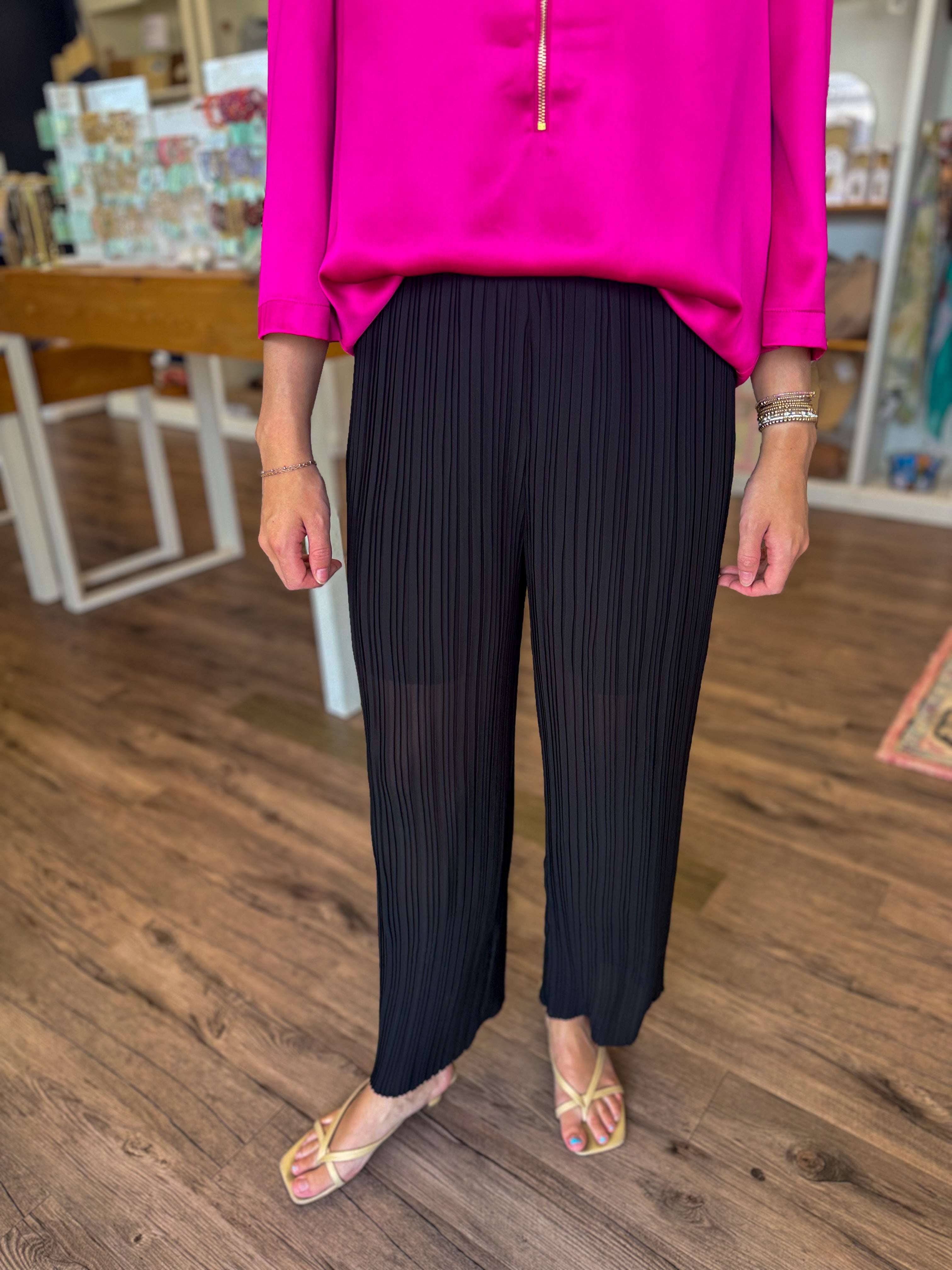 Black Pleated Pants
