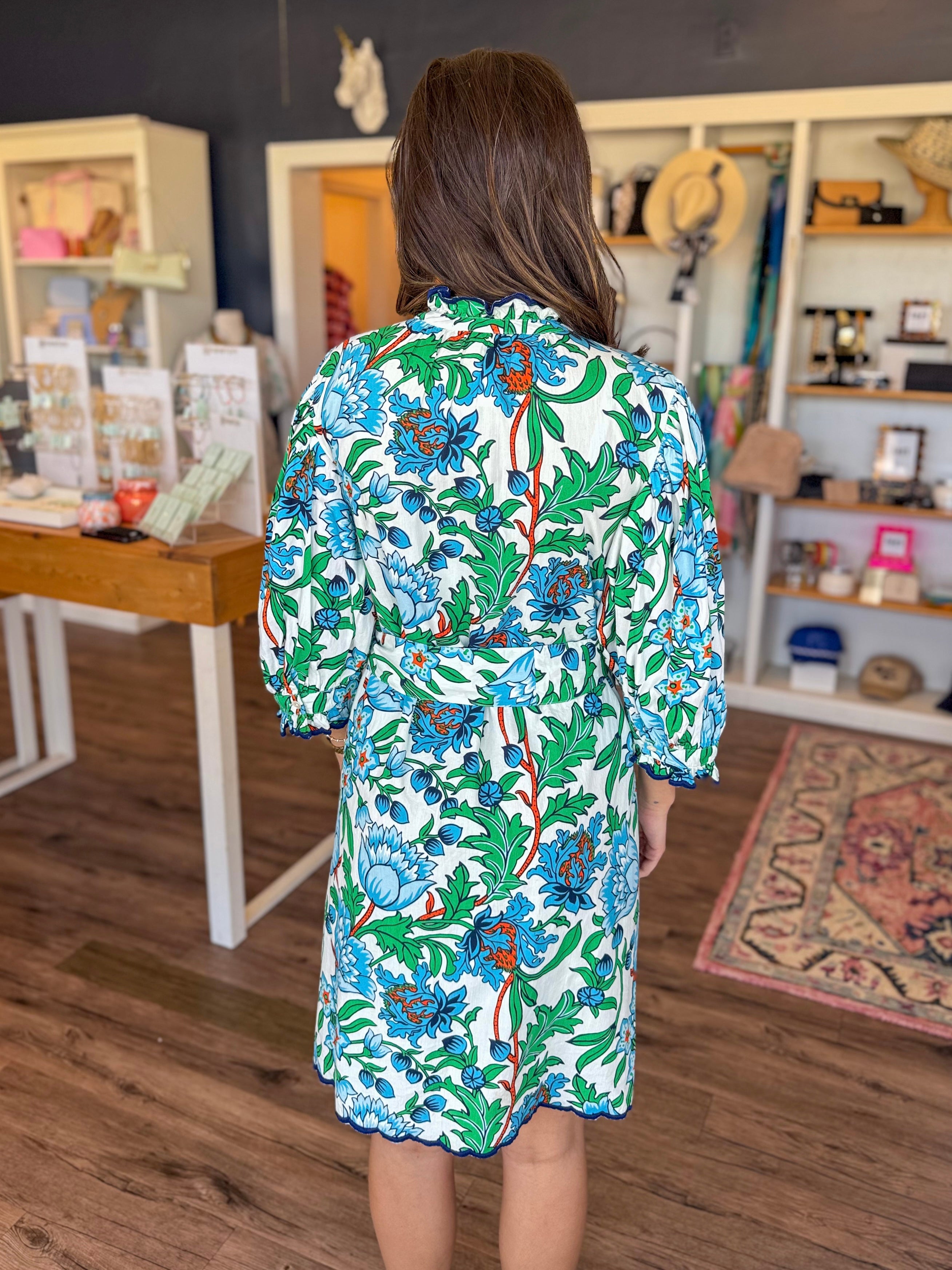 Floral Scallop Dress