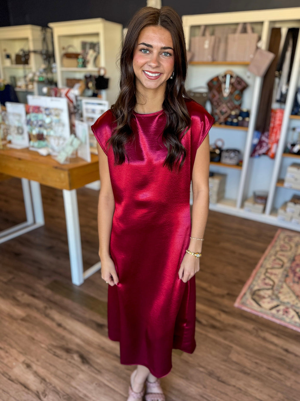 Azaria Satin Red Dress