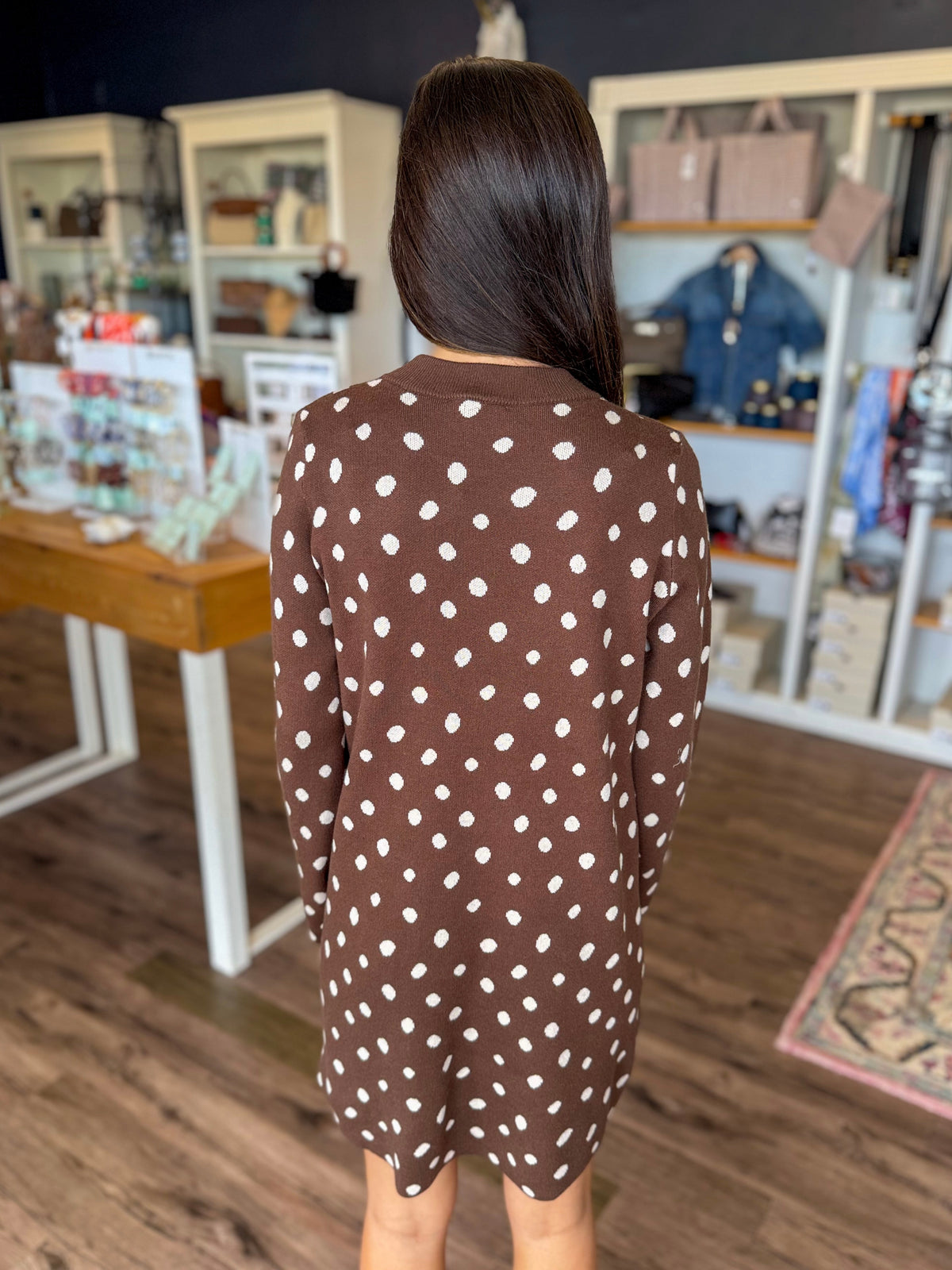 Brown Polka Dot Dress