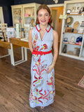 Jill Midi Seascape Dress
