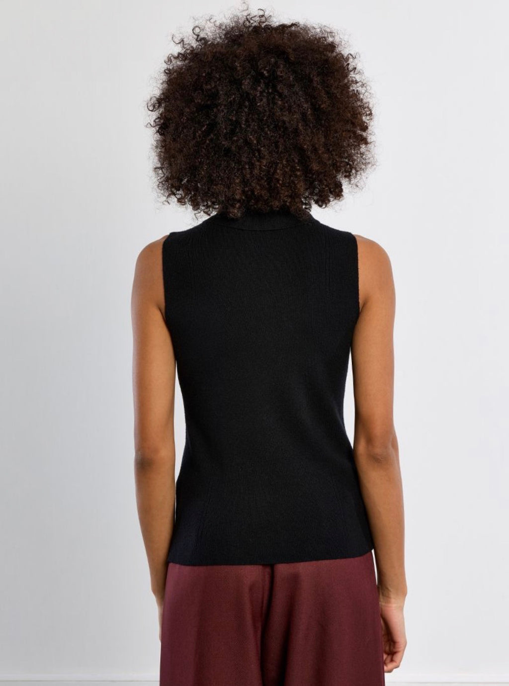 Black Sleeveless Sweater