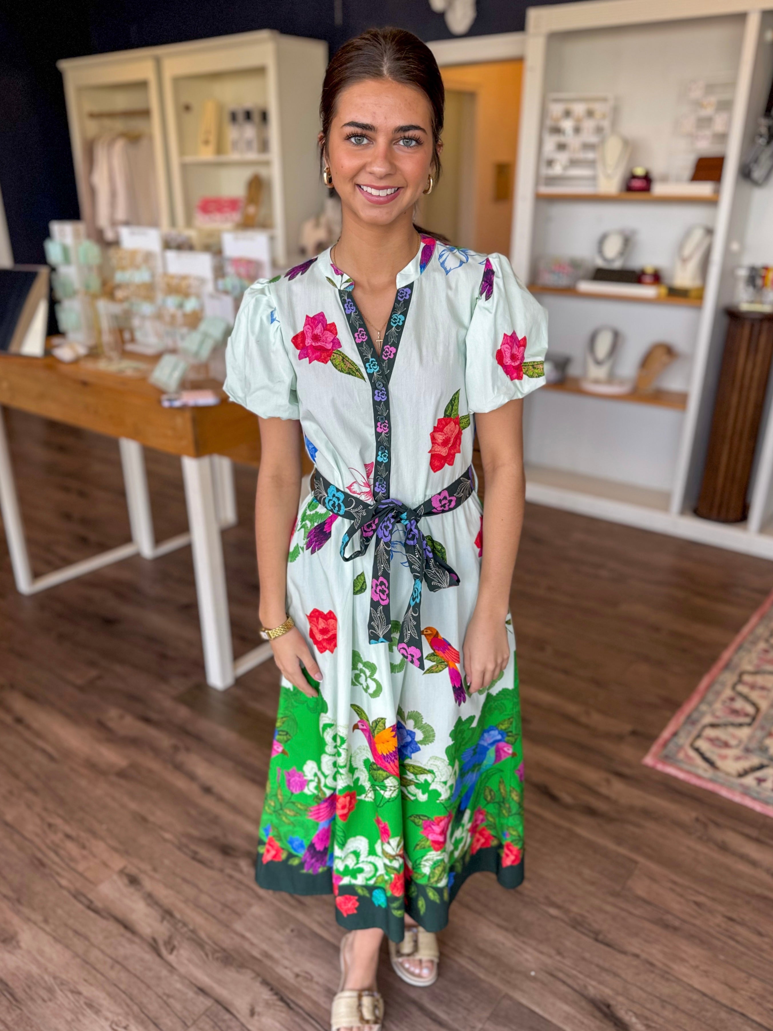 Nora Dress in Floral Flutter