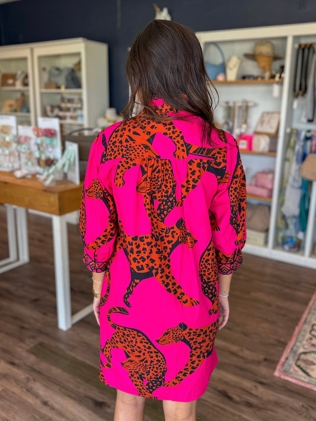 Dahlia Pink Leopard Dress