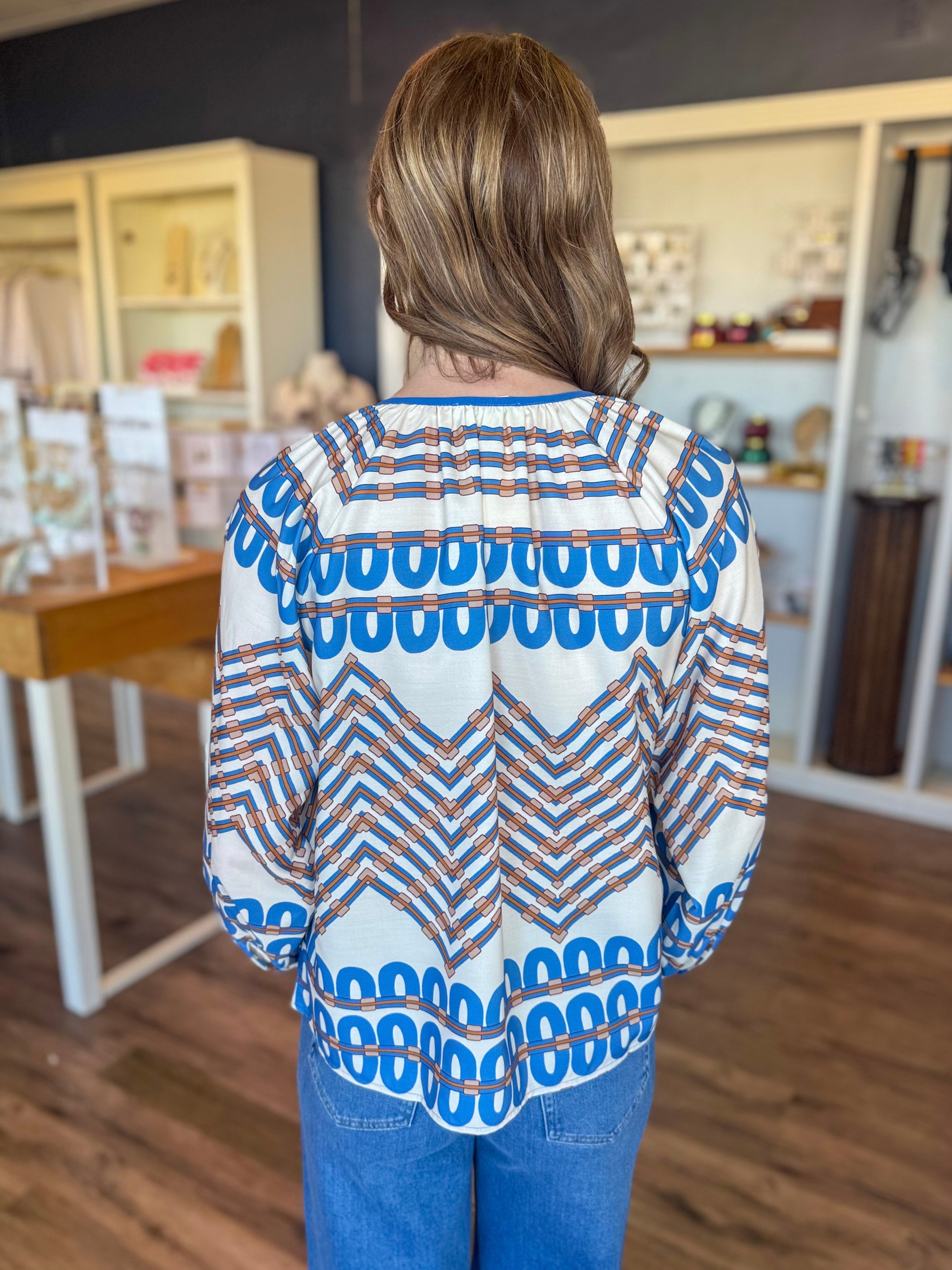 Retro Links Blouse