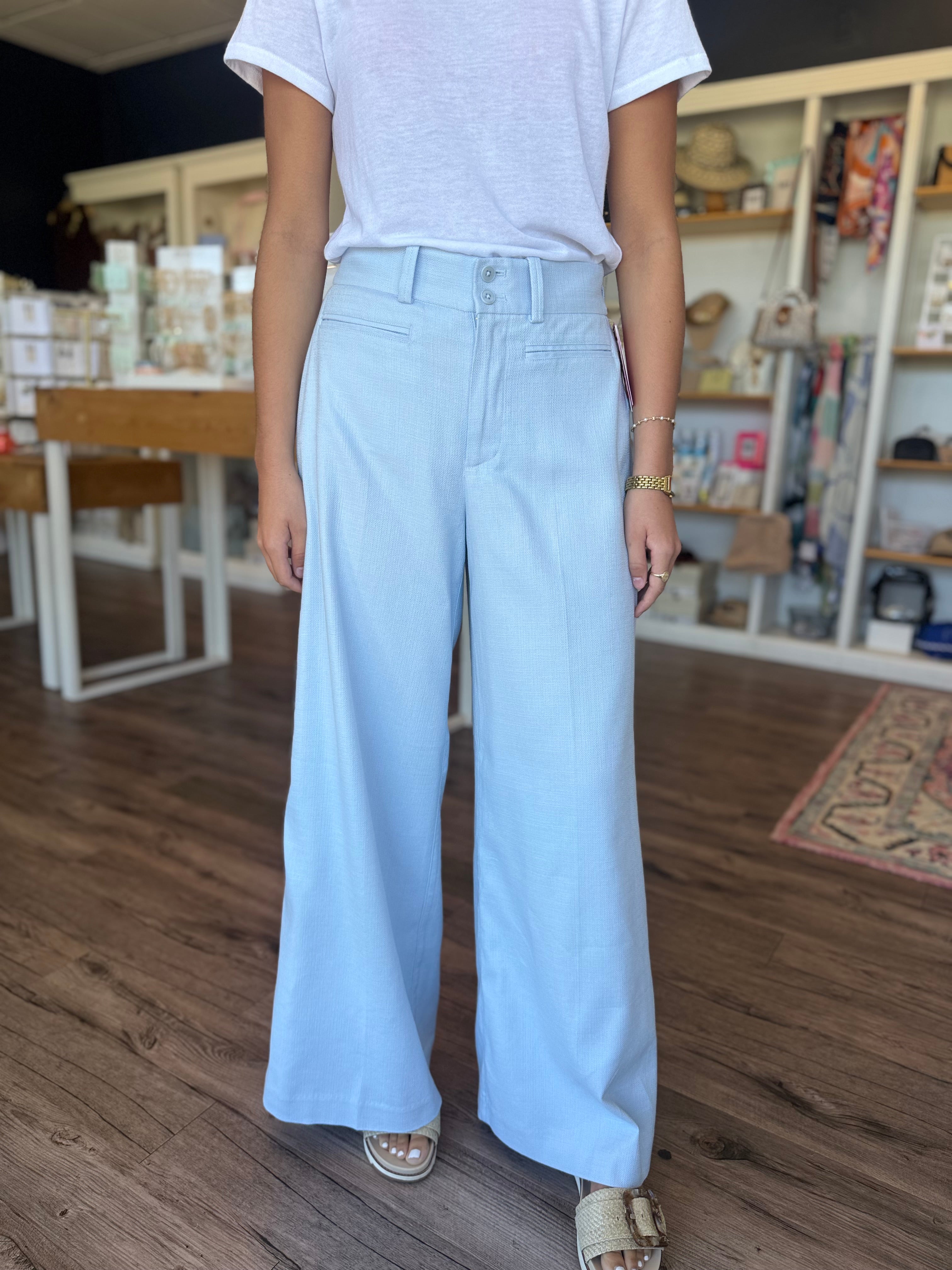 Light Blue Super Wide Let Pant