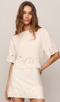 Daya Embroider White Top