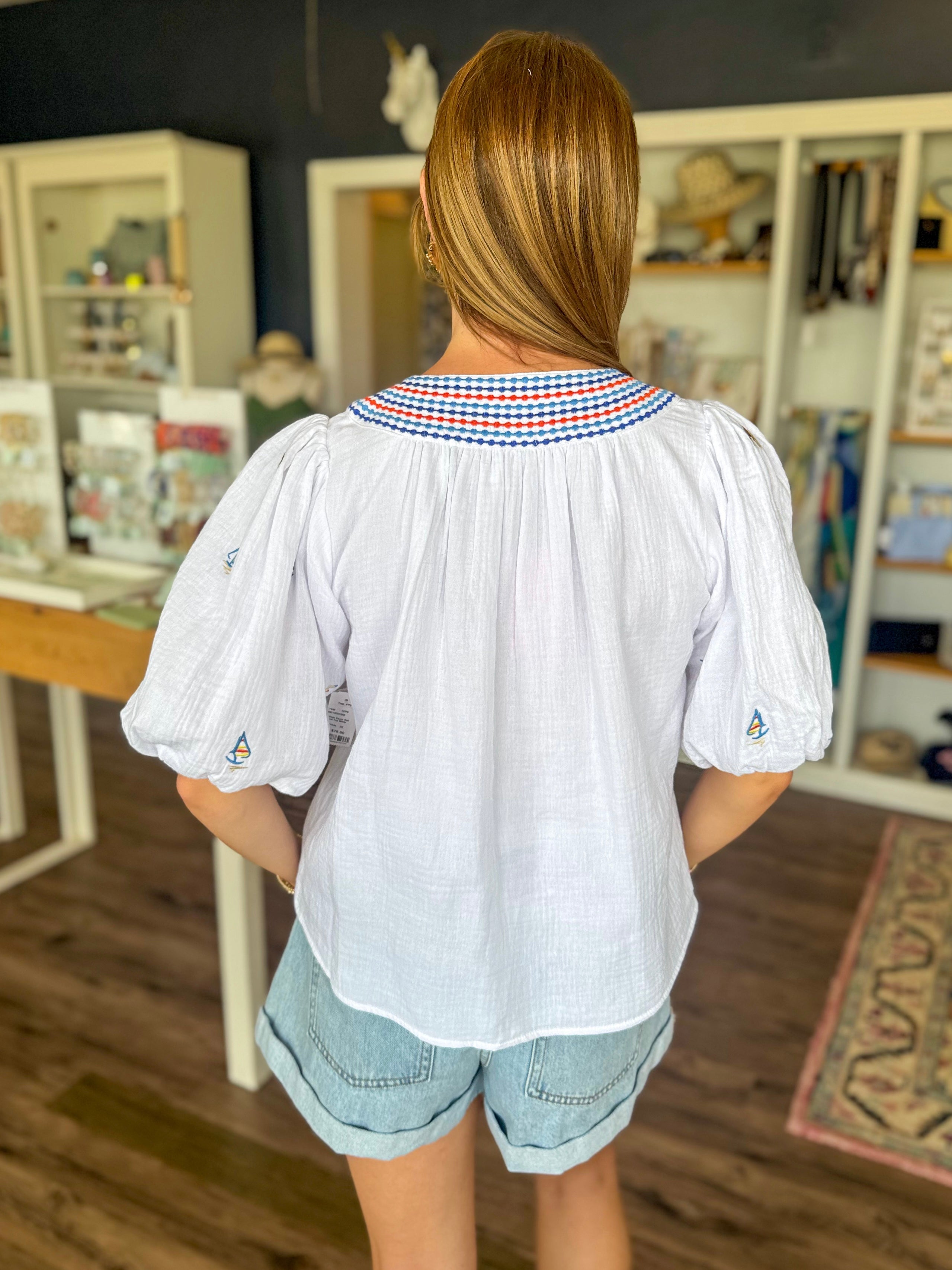 White Coastal Charm Top