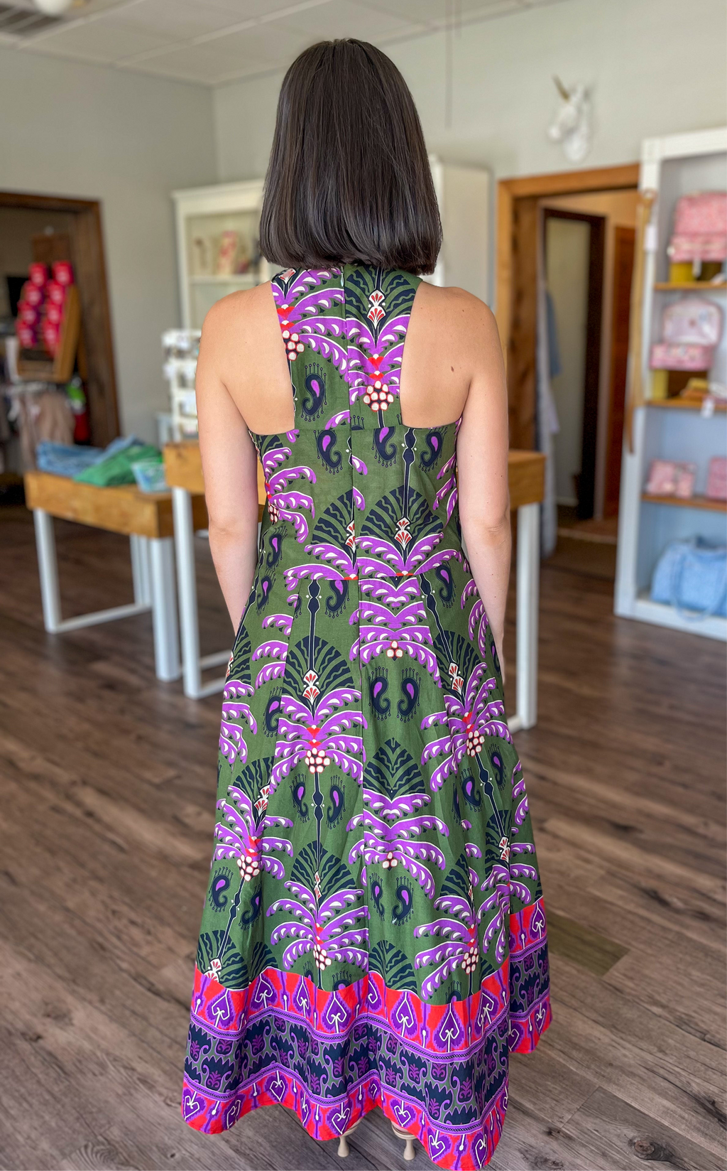Miriam Dress in Decorative Frond