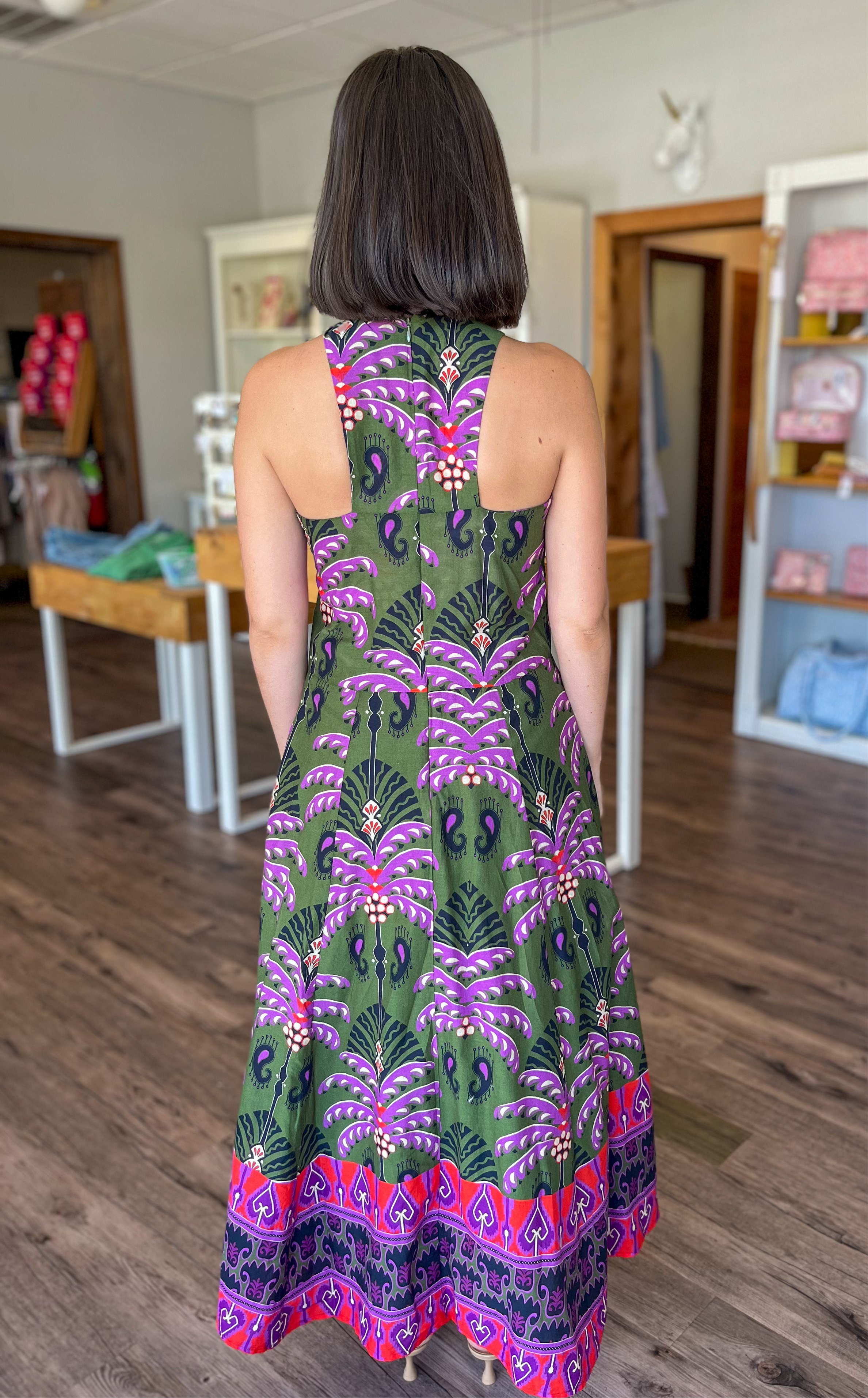 Miriam Dress in Decorative Frond