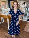 Navy Polka Dot Dress