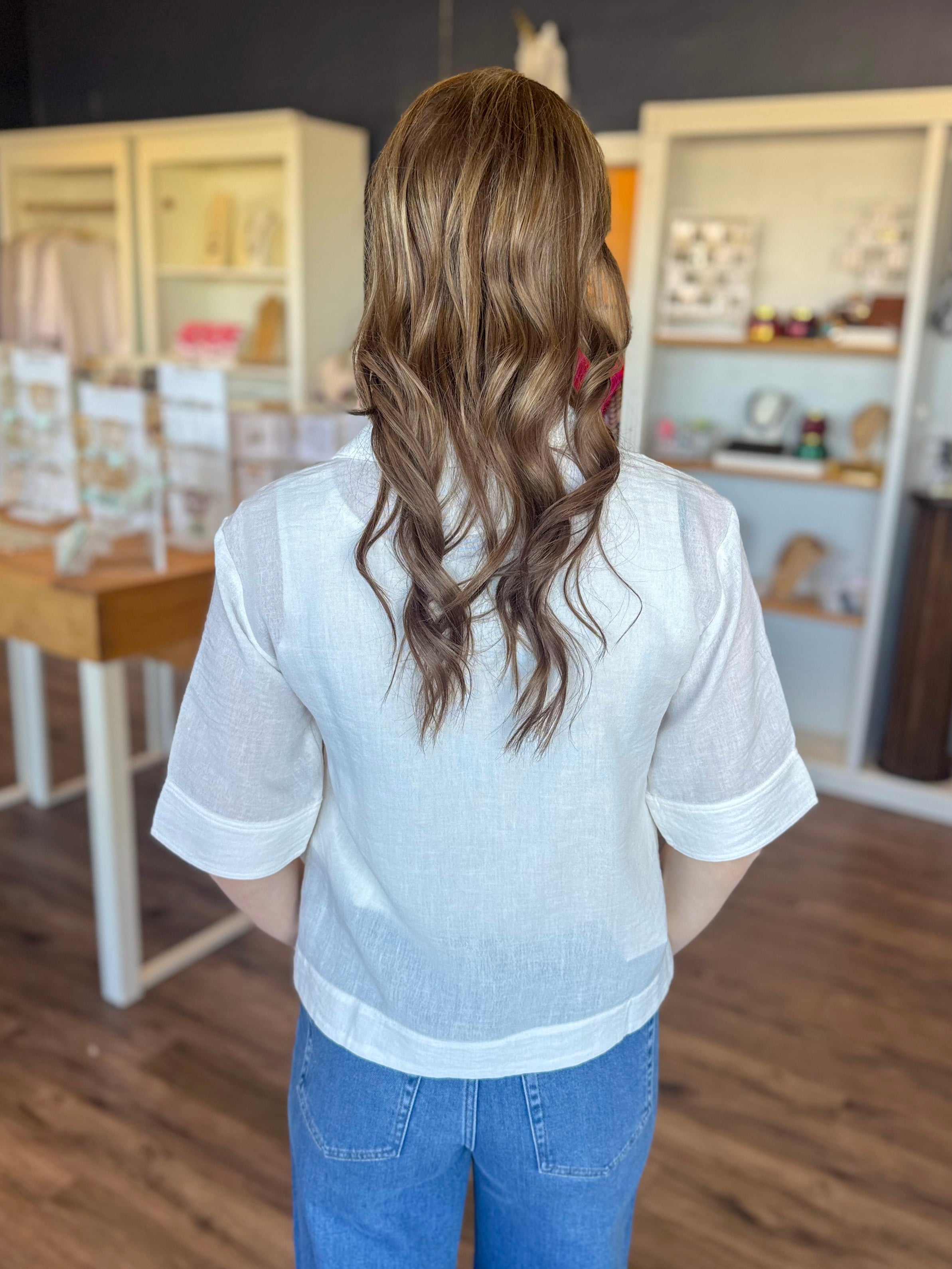 White Linen Overshirt