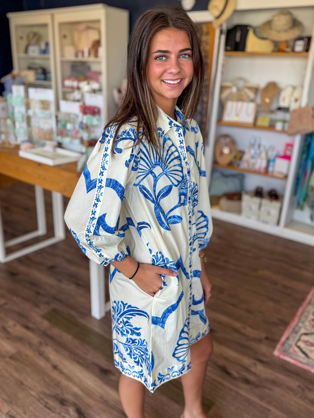 Ava Dress in Fresco Blue