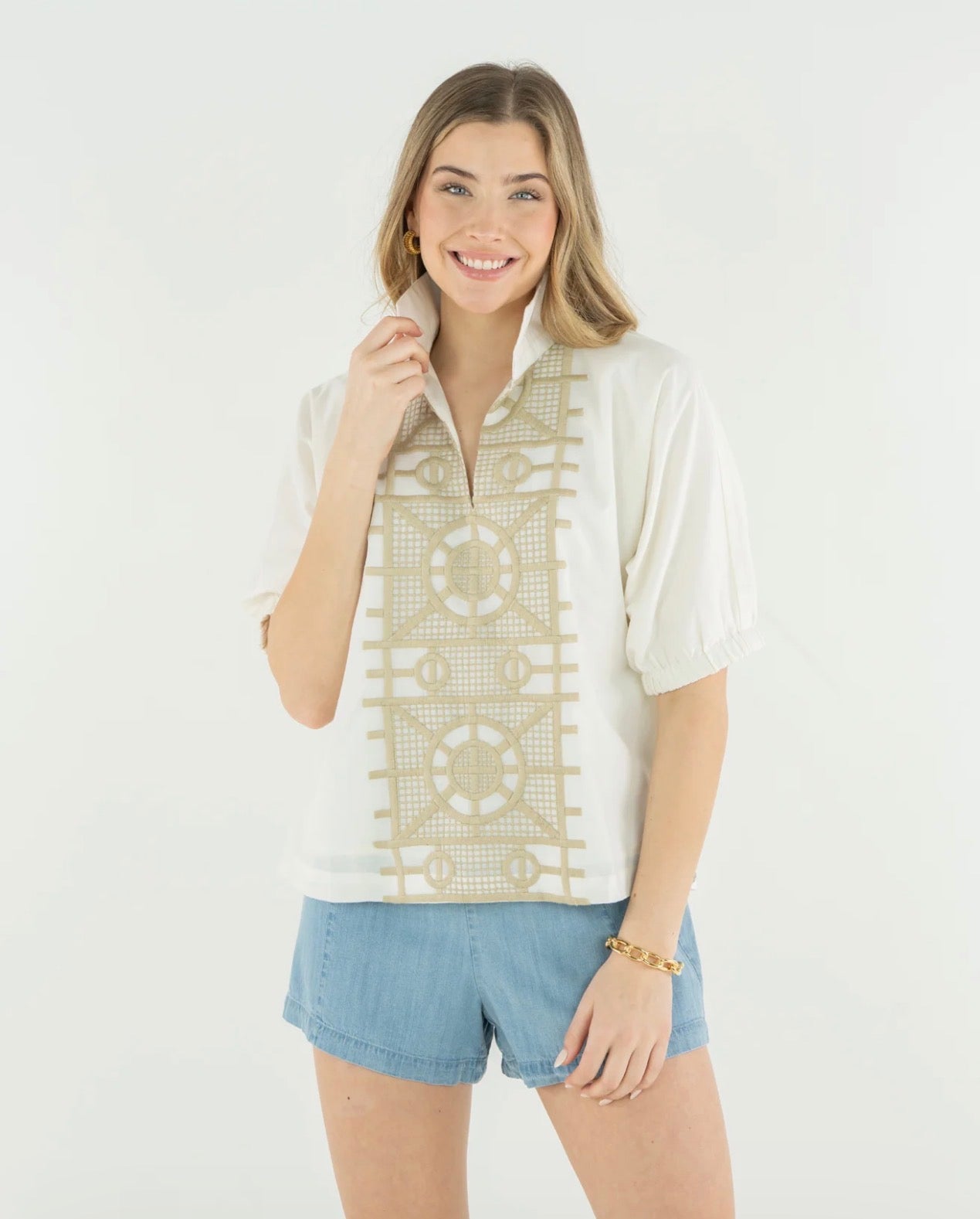 Poppy Pullover in Trellis