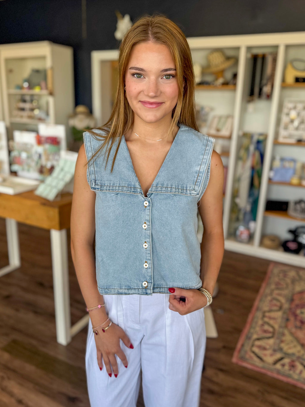 Ally Denim Top