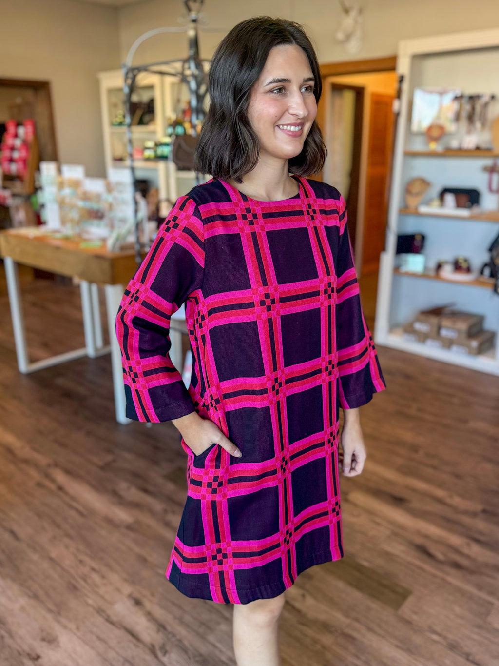 Plaid Shift Dress