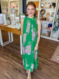 Emerald Floral Dress