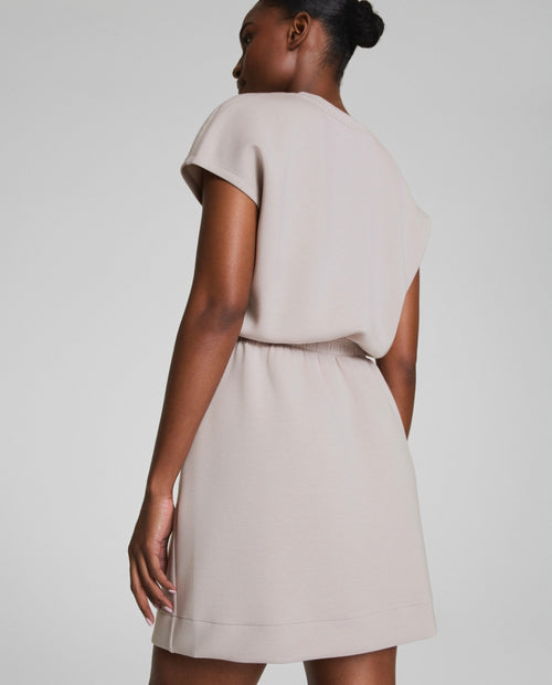 Air Essentials Crew Sweatshirt Dress in French Grey