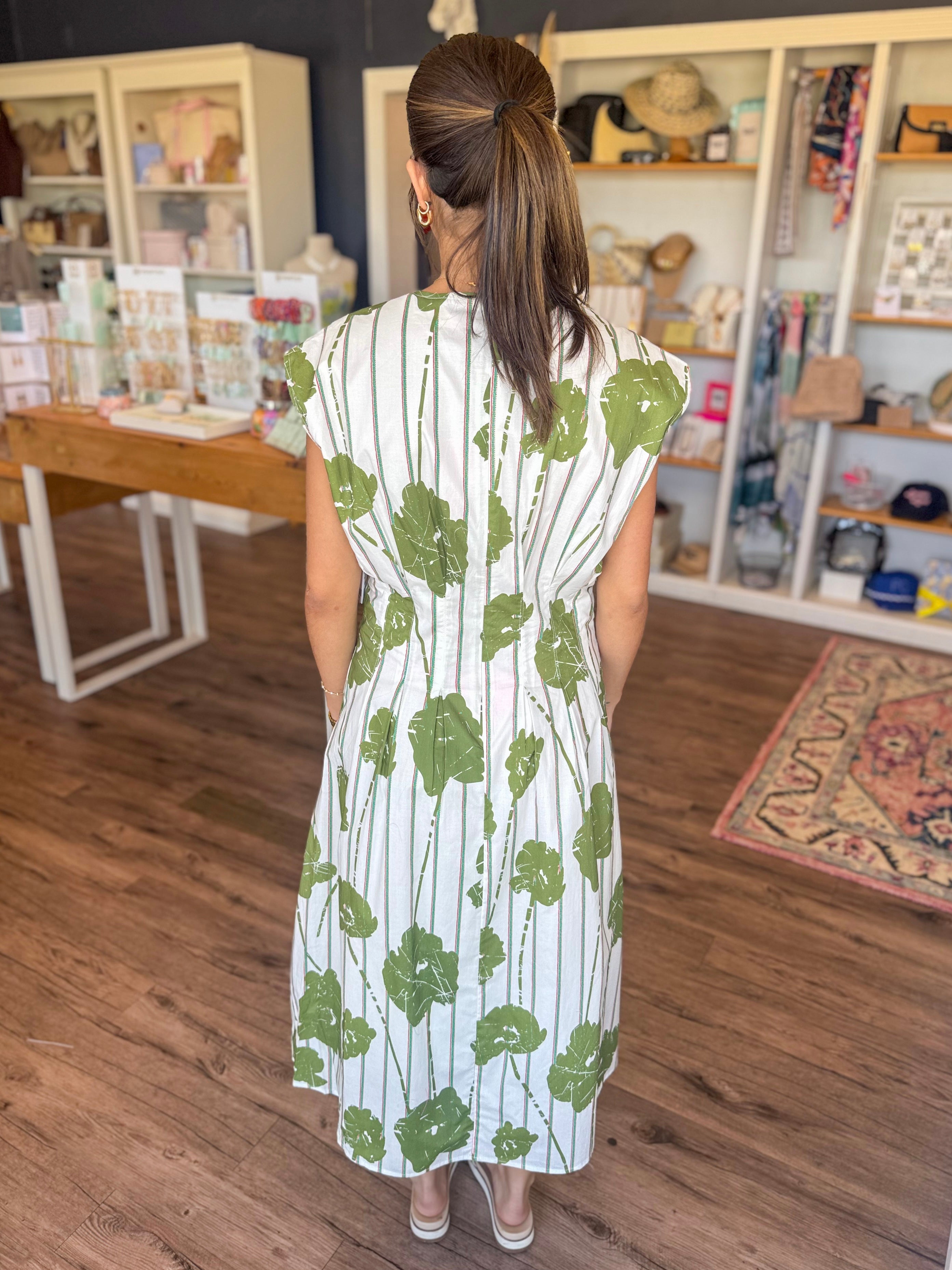 Splotches and Stripes Maxi Dress