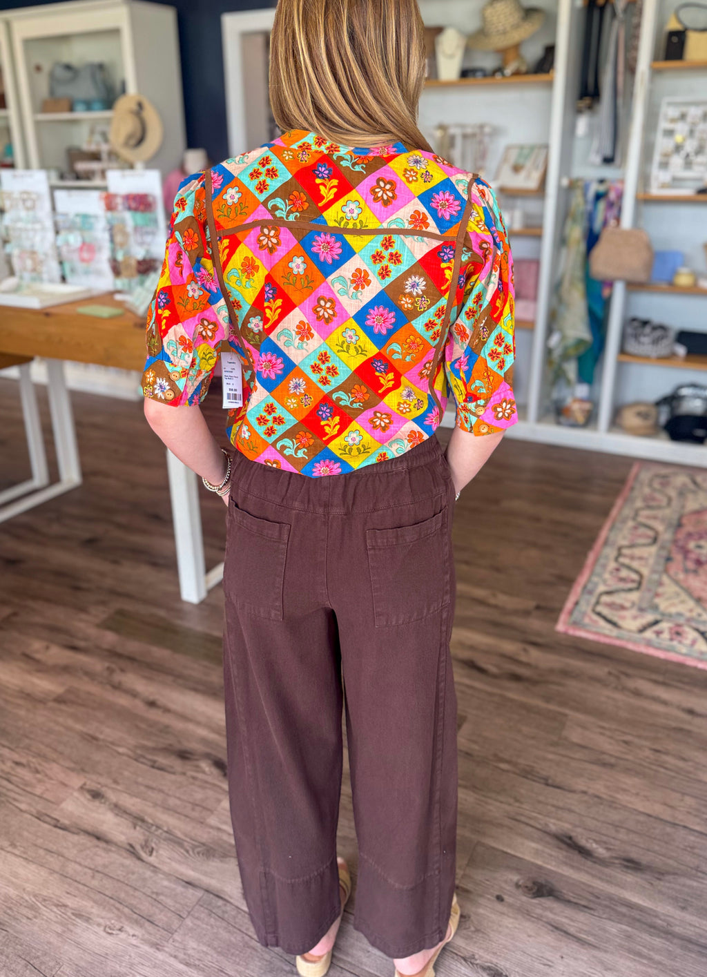 Brown Barrel Pant