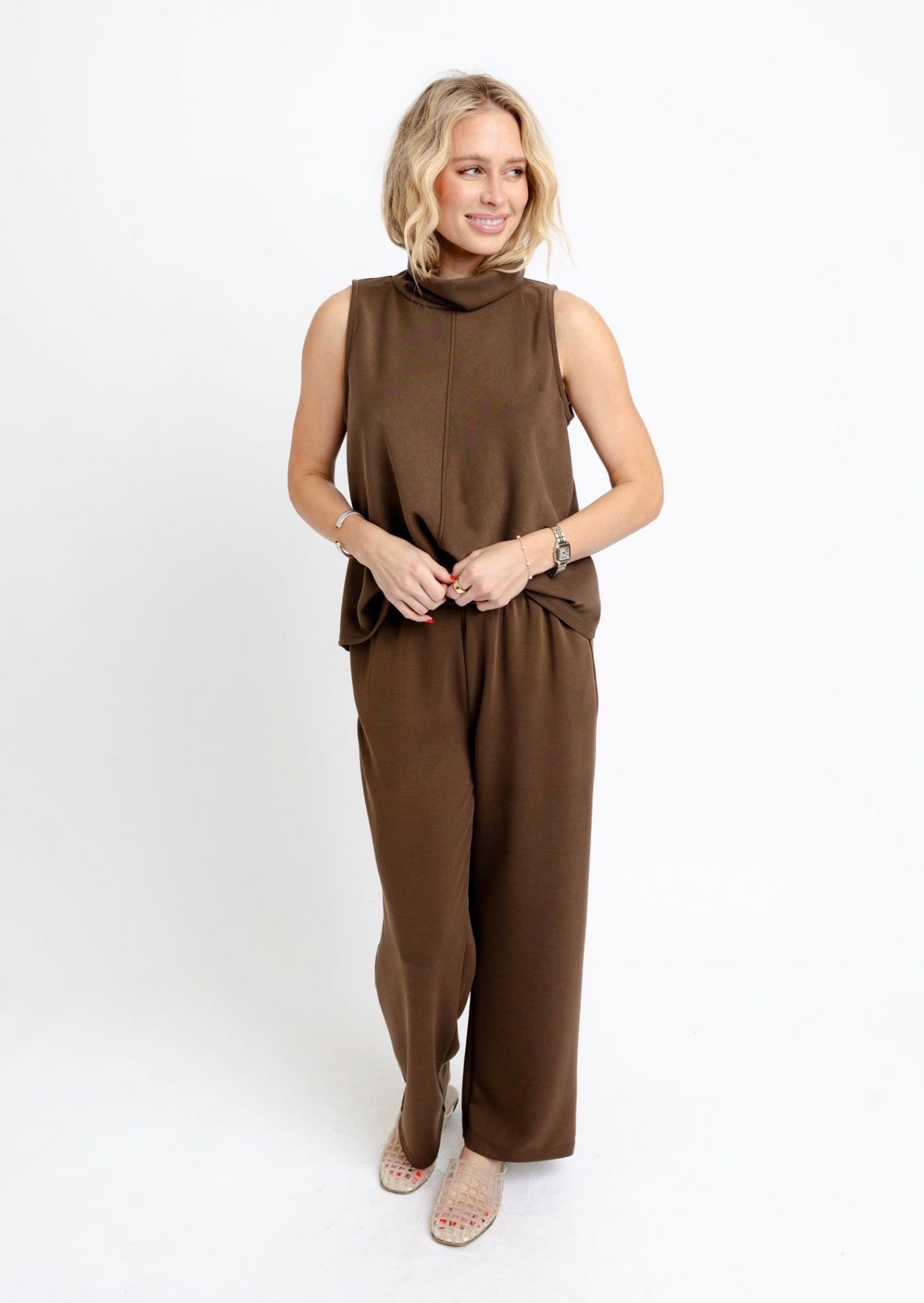 Chocolate Scuba Knit Pant