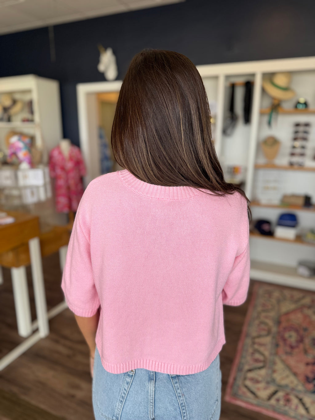 Pink Cardigan Sweater