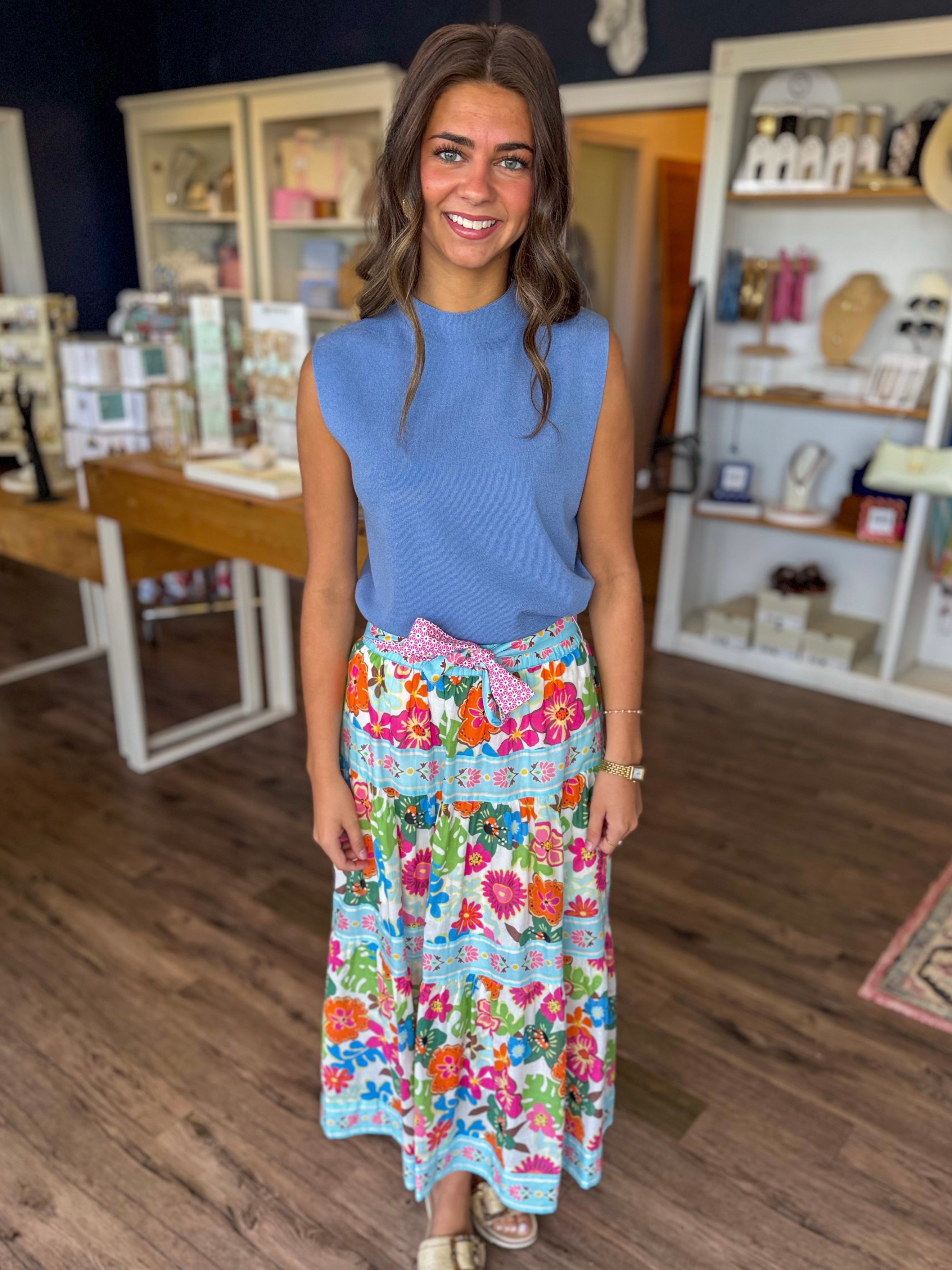 Vivid Floral Skirt