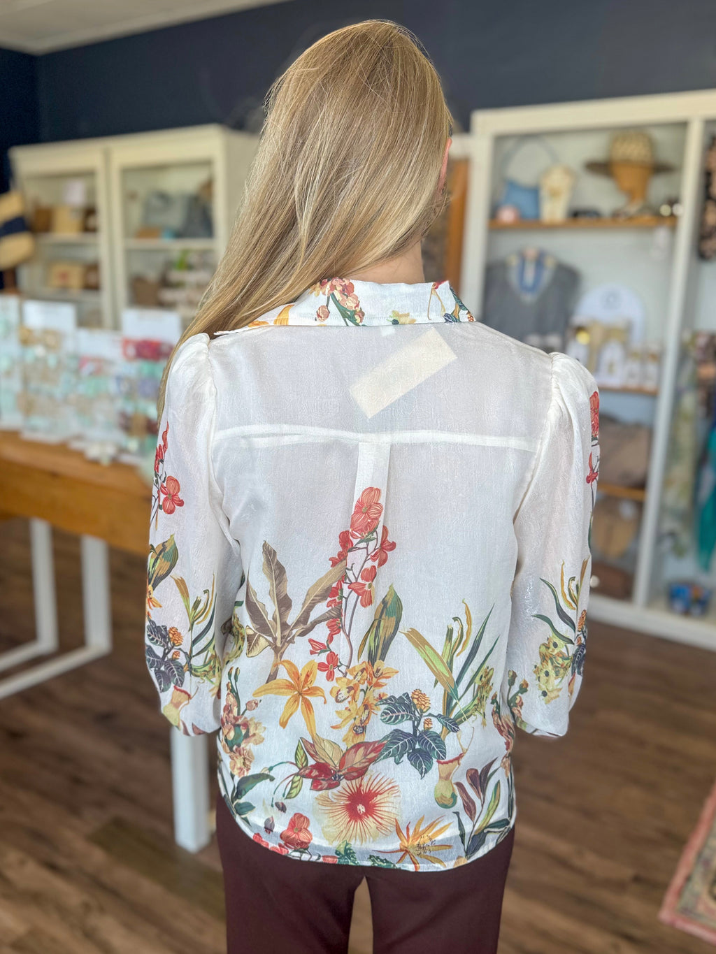 Wild Bloom Collared Blouse