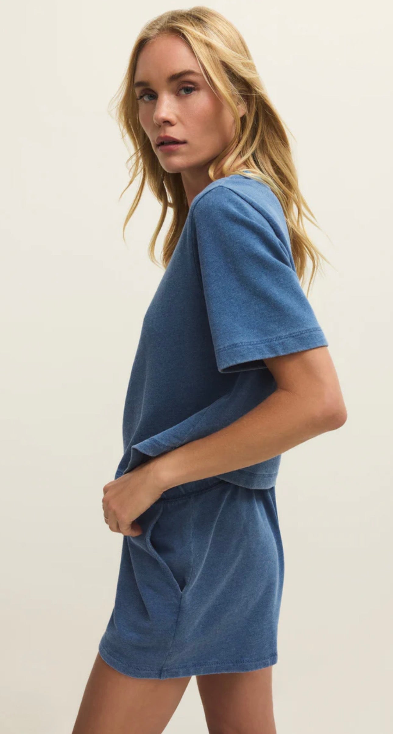 Curran Knit Denim Top