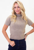 Solid Mock Neck Sweater in Oat