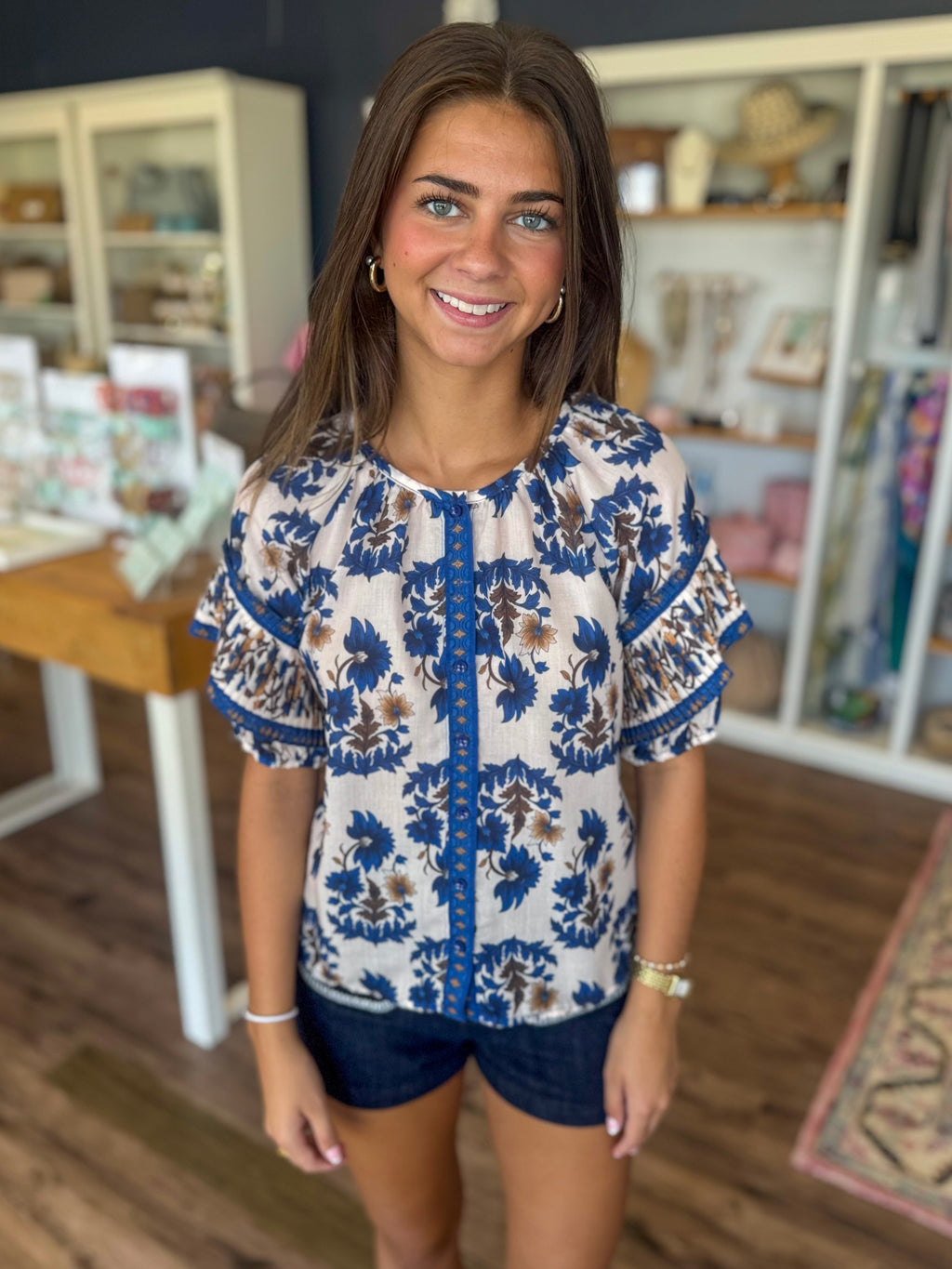 Indigo Lotus Blouse
