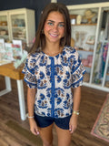 Indigo Lotus Blouse