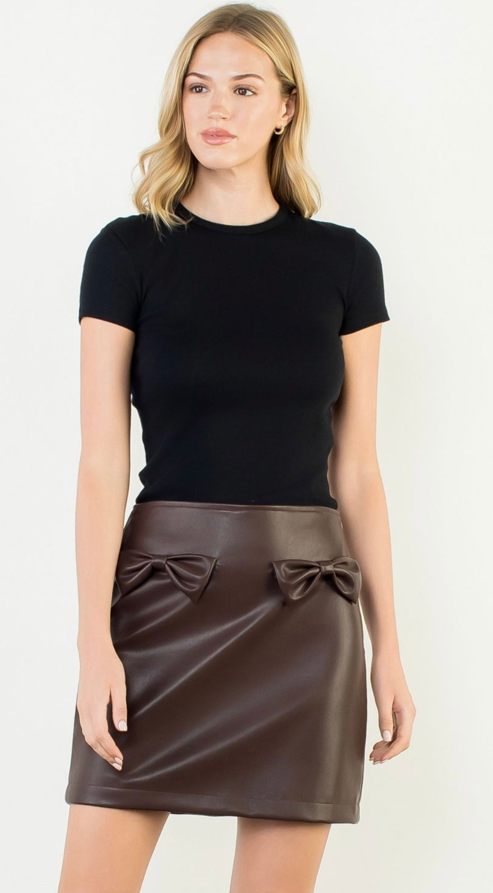 Brown Leather Skirt