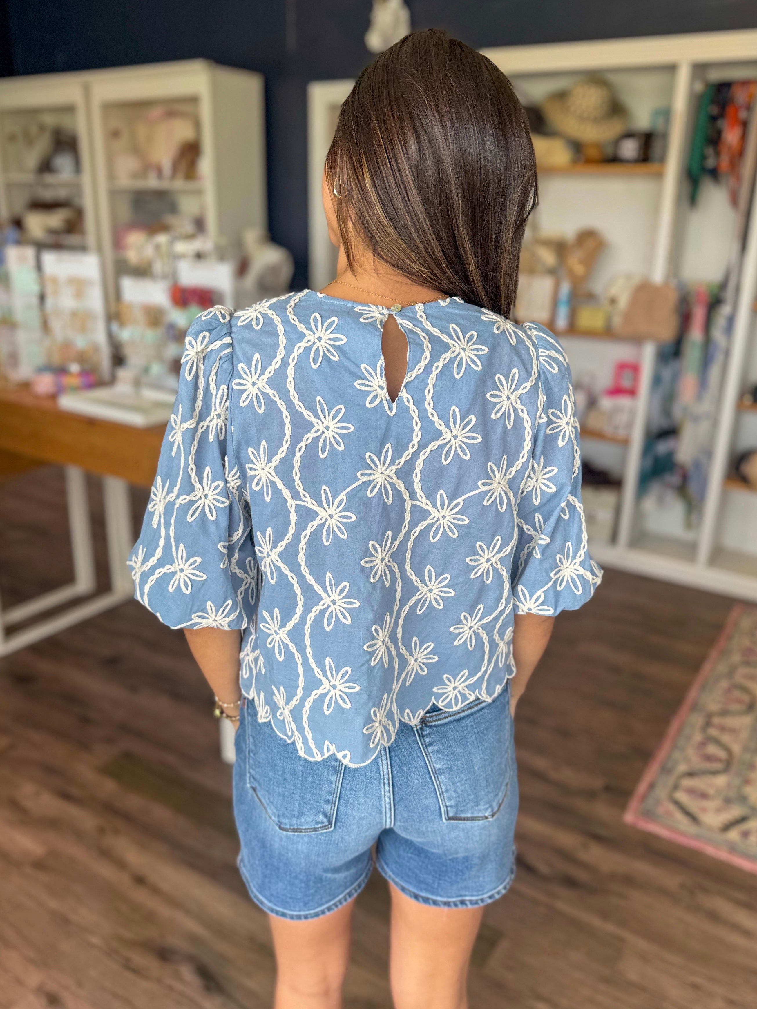 Floral Loops Top