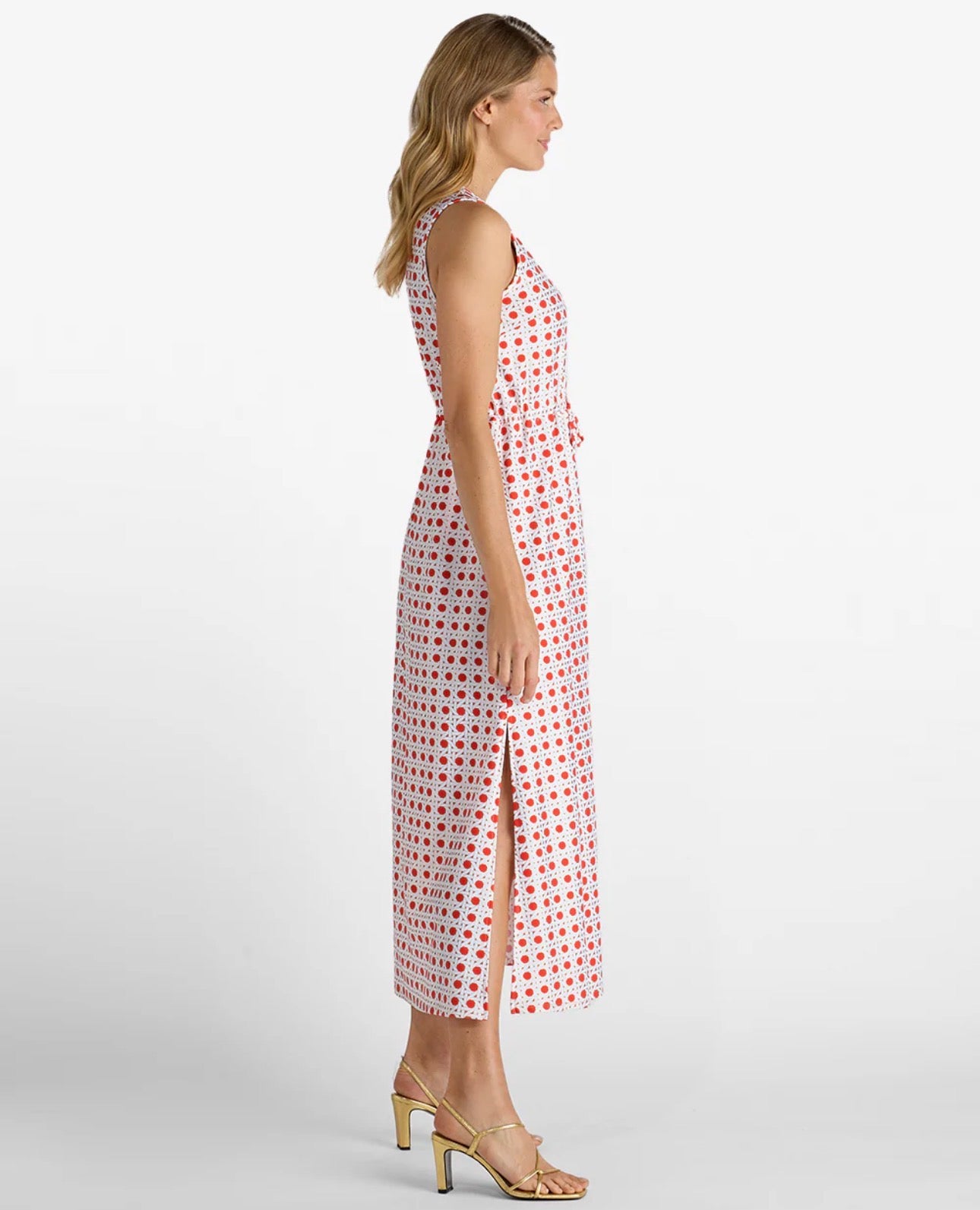 Bebe Dress in Rattan Aperol Gold Tapestry Inc Bebe Dress in Rattan Aperol Gold Tapestry Inc