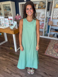 Zig Zag Dress in Sage