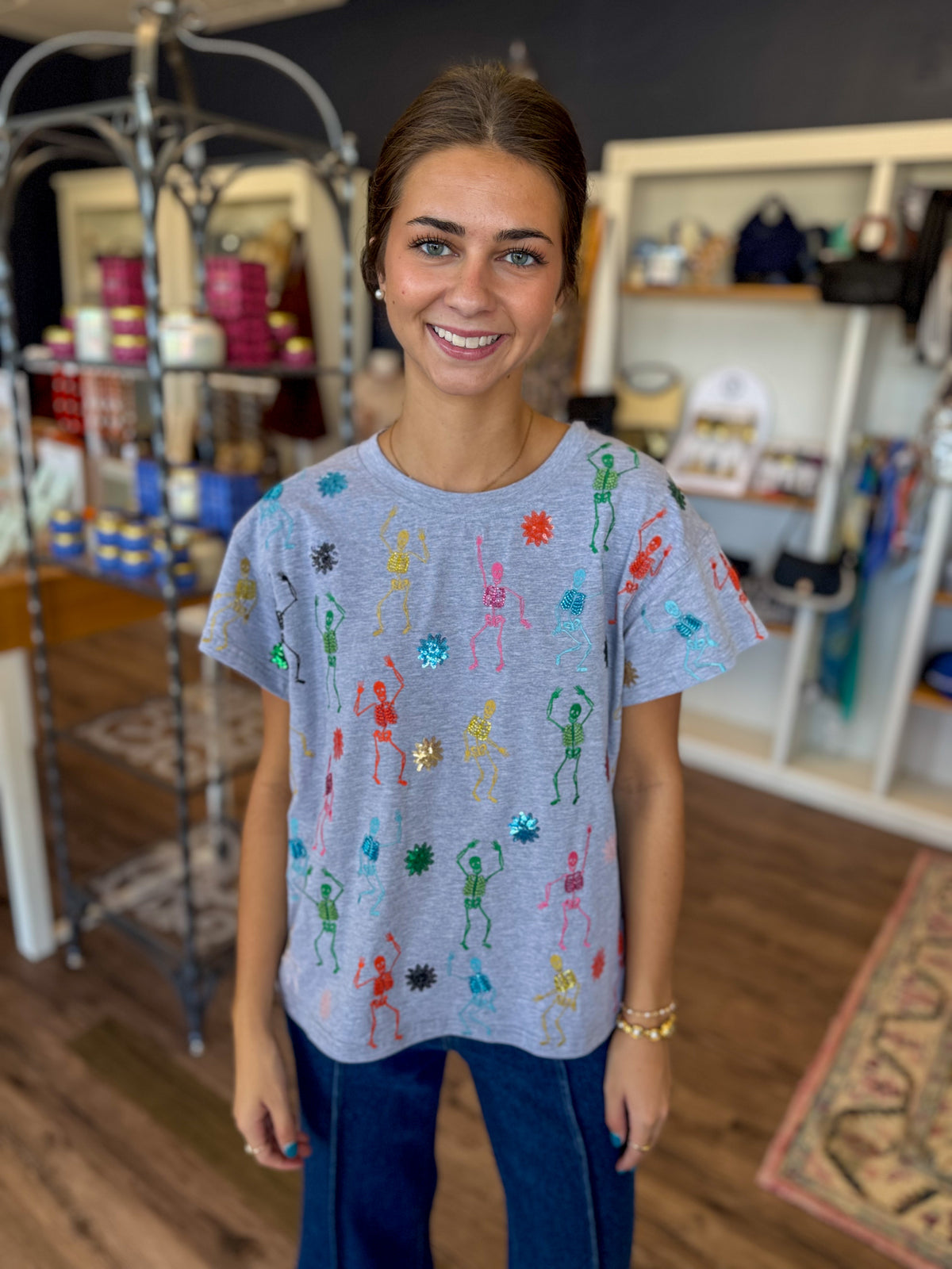 Skeleton Sequin Tee