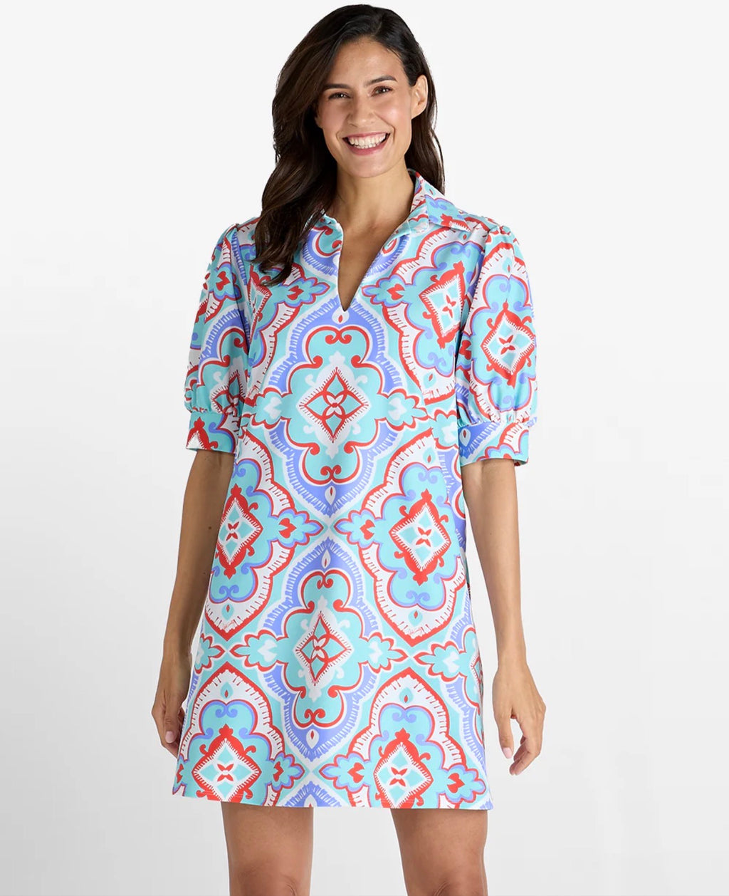 Tierney Dress in Butterfly Mosaic Gold