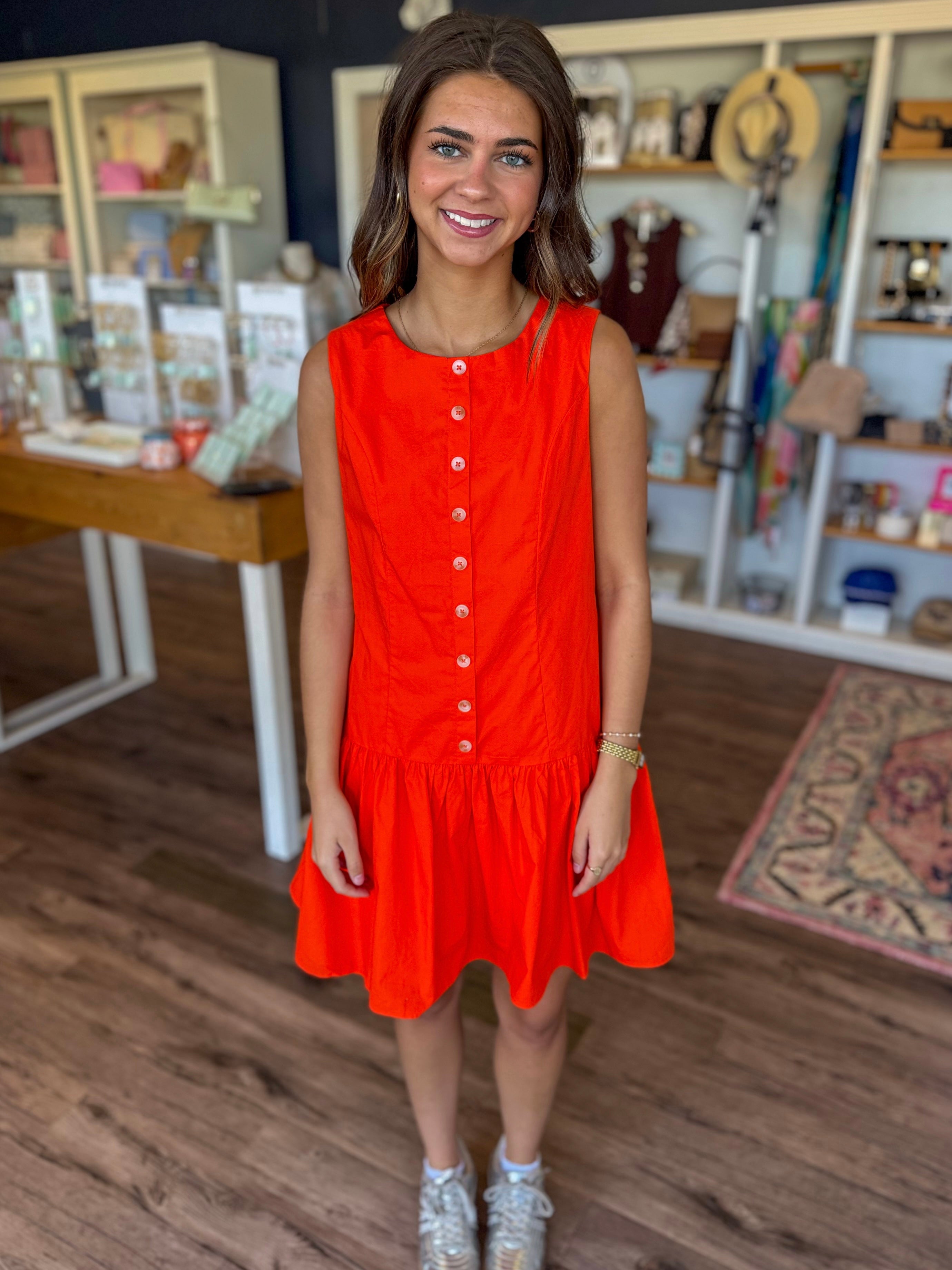 Orange Flare Mini Dress Tapestry Inc Orange Flare Mini Dress Tapestry Inc