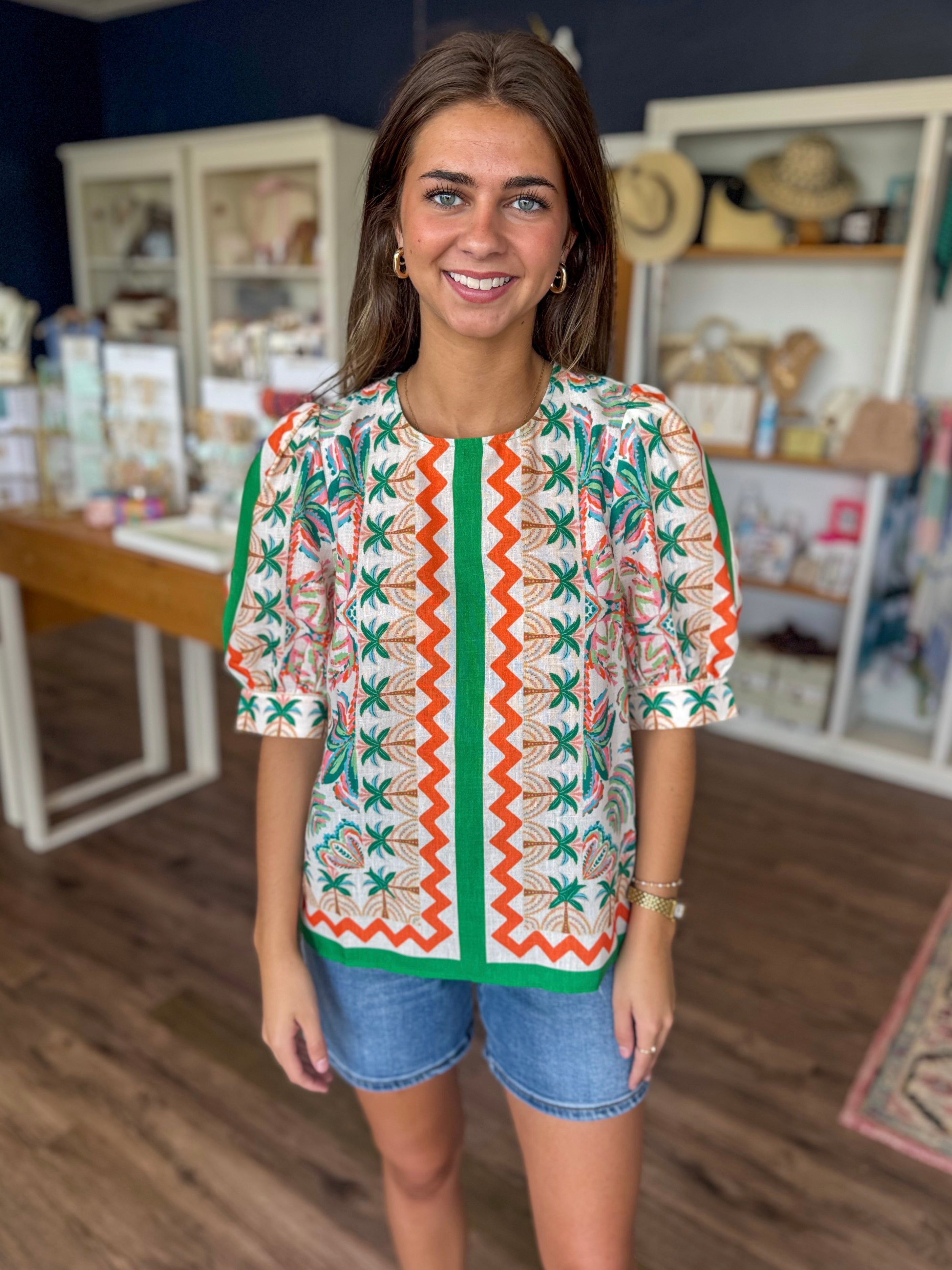 Palm Fiesta Top